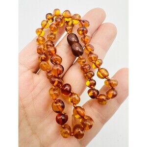 Natural Baltic amber kids necklace 13”